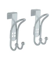 Türhaken Lochdesign 2er silber 