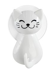 Saughaken Katze, weiss 