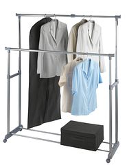 Portant Twin Bars, chrom/gris 