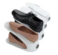 Schuhhalter, 4er, weiss/grau 