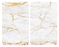 Glasabdeckplatten Marmor/Gold  