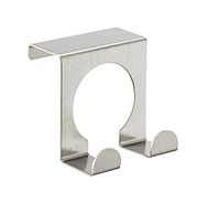 Crochet de porte double inox 
